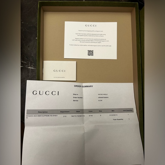 Men’s ‘Ace’ Gucci Shoes size 9 [Real with Receipts !] - Picture 3 of 12